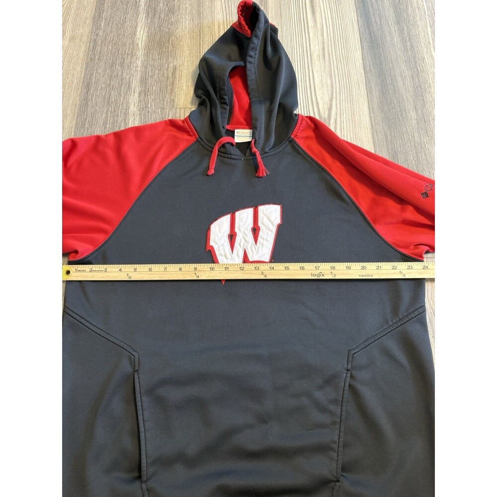 Men’s Wisconsin Badgers Columbia Hoodie L Embroidered Logo Performance - Picture 7 of 10